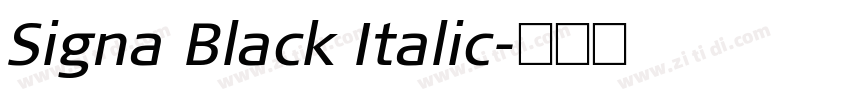 Signa Black Italic字体转换